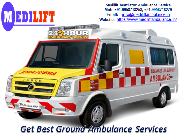 get patna and ranchi ventilator ground ambulance by medilift 01